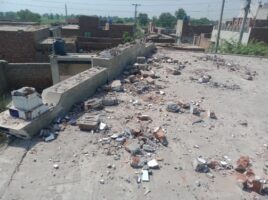 Another Ahmadiyya mosque partly demolished and severely desecrated by the police in District Faisalabad